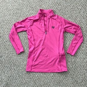 Girls Aubrion riding top pink size 11-12 years EUC